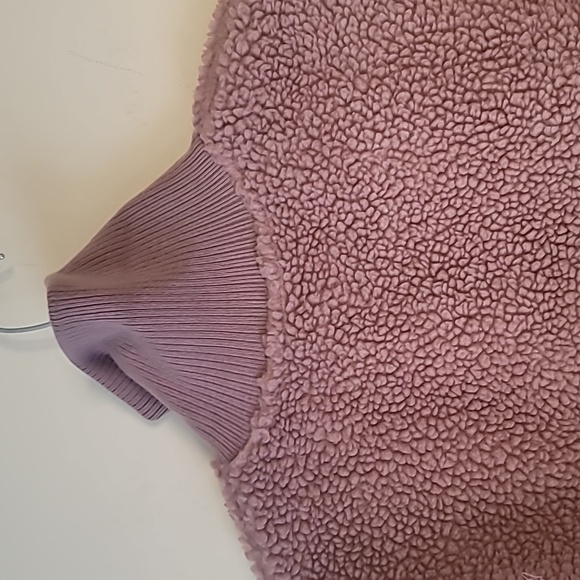 Varley Sherpa Cropped Jacket 1/4 Zip Front Trendy Soft and Cozy SZ S - Picture 5 of 14